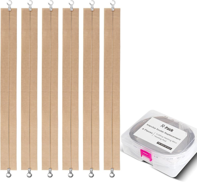 R-PACK Impulse Sealer Heat Wire Element Strip - 12in heated cutting wire Replacement Heating Wires for Sealing Machines - Image 1